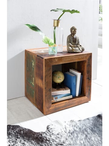 KADIMA DESIGN Beistelltisch | Massivholz, 45x45x35cm, Ablage