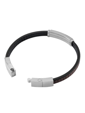 Police Herrenarmband Recall Leder Schwarz/Braun