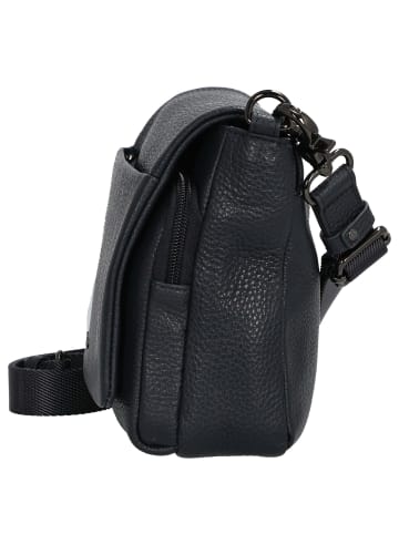 Mandarina Duck Mellow Leather - Umhängetasche 22 cm (nero) in dress blue