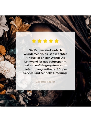 MuchoWow Leinwand bilder Blumenporträt (BxH)