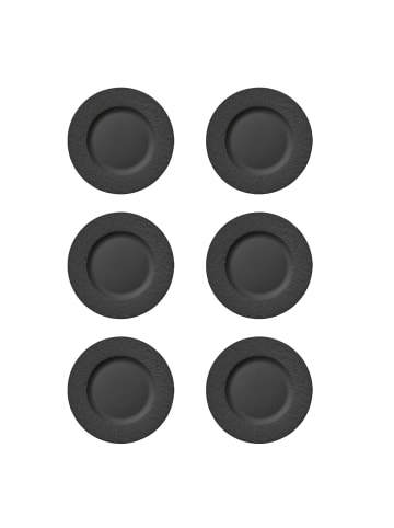 Villeroy & Boch 6er Set Speiseteller Manufacture Rock ø 27.0 cm in schwarz