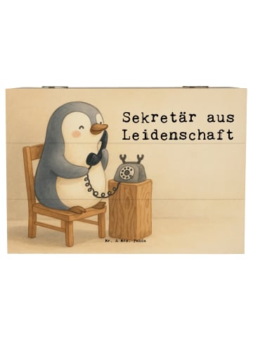 Mr. & Mrs. Panda Box Sekretär Leidenschaft Design mit Spruch in Weiß