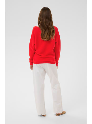 Cream Strickpullover CRSillar Loose fit in High Risk Red