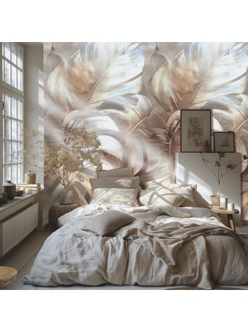 A.S. Création Wandbild Golden Leaves in Champagnerbeige