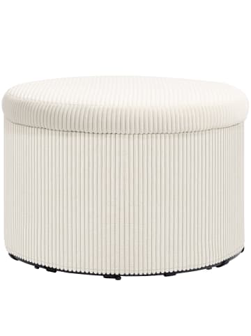 HOMCOM Ottomane-60L x 60B x 41H cm-Beige