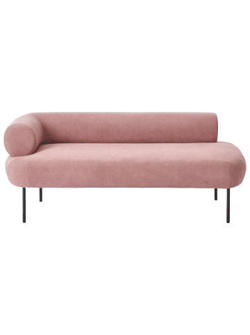 Beliani Chaiselongue MIRMANDE in Rosa/Schwarz - (W) 153 x (H) 65 x (L) 70 cm