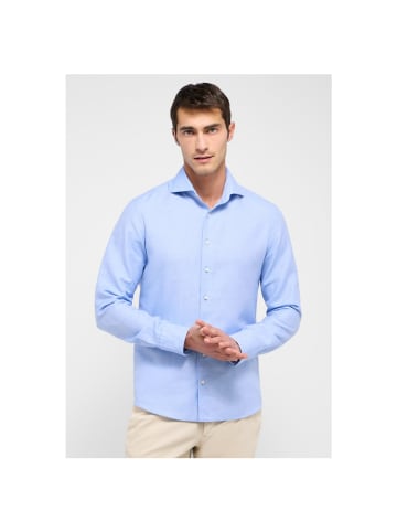 Eterna Langarmhemd in azurblau