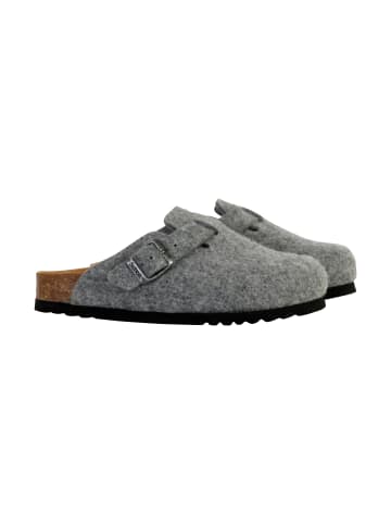 Scholl Fae Leder Pantoletten Grau