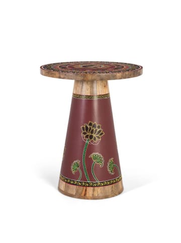 Giner y Colomer Beistelltisch aus Mangoholz mit handgemalten Details. in Multicolored