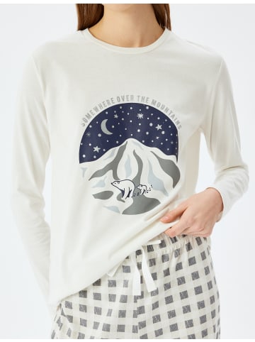 KOTON 2tlg. Outfit: Schlafanzug in Lila