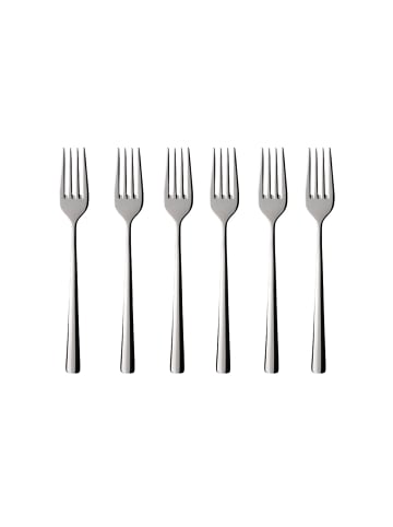 Villeroy & Boch Vorspeisengabel 6 Stk Piemont in silber/platin