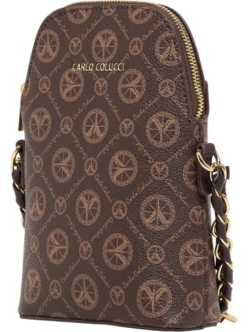 Carlo Colucci Umhängetasche Dalceggio in Braun