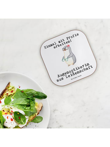 Mr. & Mrs. Panda Tassen Untersetzer Augenoptikerin Leidenschaft ... in Weiß