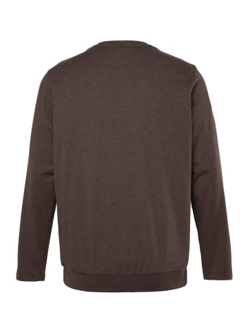 Men Plus Kurzarm T-Shirt in dunkelbraun