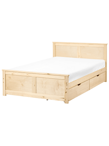 Beliani Doppelbett DAUPHIN in Braun - (W) 129 x (H) 82 x (L) 206 cm