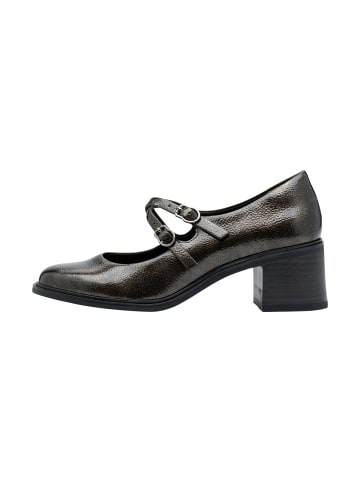 Tamaris Ballerinas mit Absatz und Riemchen Grau