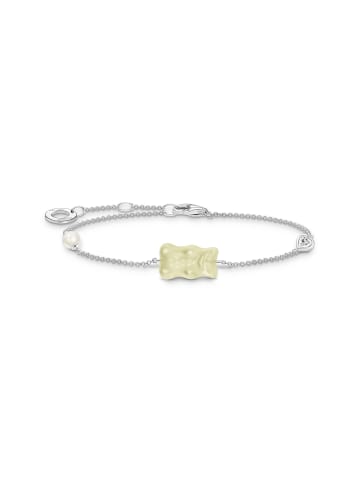 Thomas Sabo Armband Mit Goldbär Weiß in silber, weiß