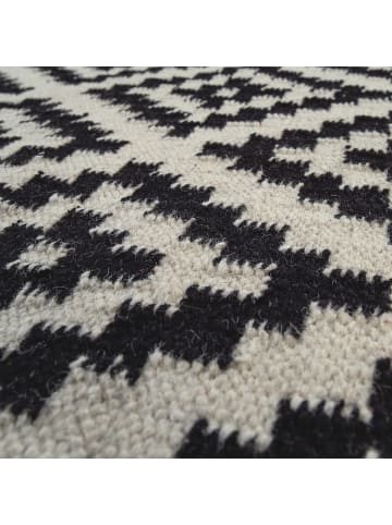 KADIMA DESIGN Teppich Kurzflor Rauten Wohnzimmer schmutzabweisend in Schwarz