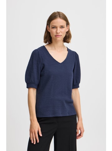 b.young Kurzarmbluse BYPHILLINE TSHIRT - 20815334 stilvolle Bluse in Blau