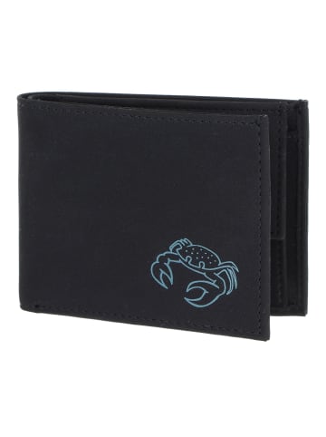 oxmox New Cryptan Geldbörse RFID Schutz 8.5 cm in schwarz-crab 2.0 cyan
