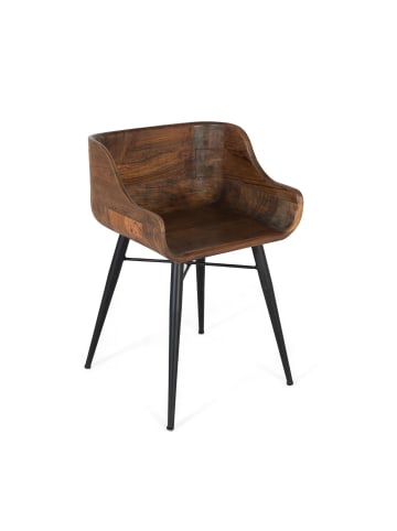 Giner y Colomer Stuhl aus Teakholz und Eisenbeinen in Brown