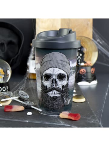 Geda Labels Coffee to go Becher Sailor Skull in Schwarz - 400 ml