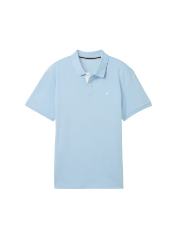 Tom Tailor Polo Shirt mit Logostickerei BASIC POLO WITH CONTRAST in Blau-2