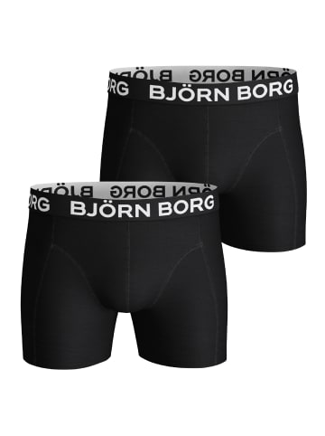 Björn Borg Boxershorts Solid Core 2er Pack in schwarz