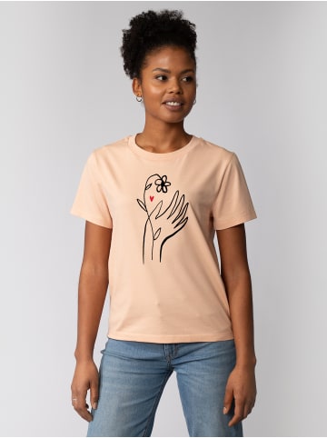 wat? Apparel T-Shirt Self love in Fraiche Peche