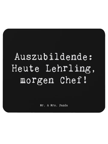 Mr. & Mrs. Panda Maus-Pad Spruch Auszubildende Chef mit Spruch in Schwarz