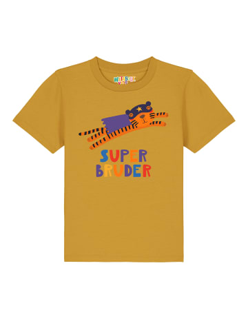 wat? Apparel T-Shirt Tiger Superbruder in Ocker