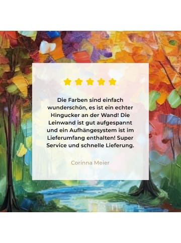 MuchoWow Leinwand bilder Bunter Wald (BxH)