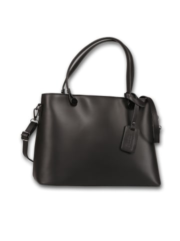Toscanto Leder Schultertasche Toscanto Tasche schwarz ca. 37cm