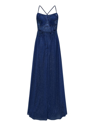 Vera Mont Abendkleid im Glitzer-Look in Dunkelblau/Grau