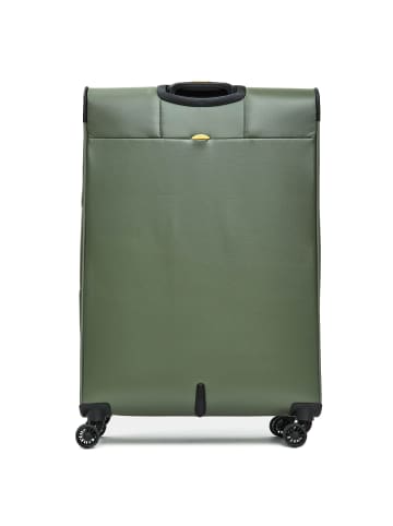 Mandarina Duck Eco Coated 4 Rollen Trolley XL 83 cm mit Dehnfalte in pine green