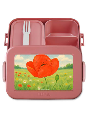 Mr. & Mrs. Panda MEPAL Bentobox Blume Mohnblume Design ohne Spruch in Rot Pastell