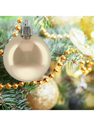 relaxdays 50-tlg. Weihnachtskugeln Set in Champagner