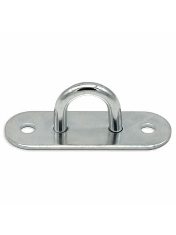 AMANKA Deckenhaken mit 100cm Kette + 2 Karabiner silber