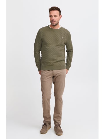 FQ1924 Strickpullover FQKYLE structure crewneck knit 21900700 modischer Langarmpullover in Grün