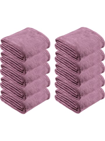 REDBEST Fleece Wohndecke 10er-Pack in orchidee