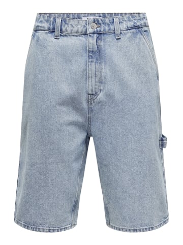 Only&Sons Shorts 'Edge Car' in hellblau