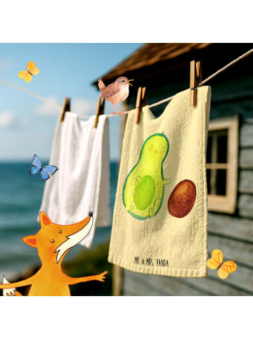 Mr. & Mrs. Panda Handtuch Avocado Kern rollt ohne Spruch in Gelb Pastell