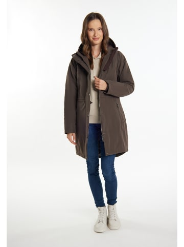 usha BLUE LABEL Damen Wattierter Kurzmantel in Dunkelbraun