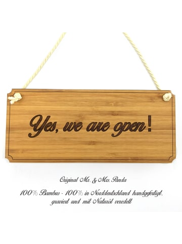 Mr. & Mrs. Panda Wanddeko Yes, we are open! mit Spruch in Keine Angabe