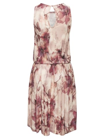 LASCANA Jerseykleid in rosé-bordeaux bedruckt