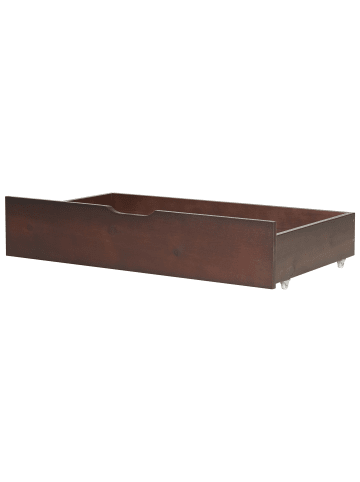 Beliani 2er-Set Hochbett RUMILLY in Dunkler Holzfarbton
