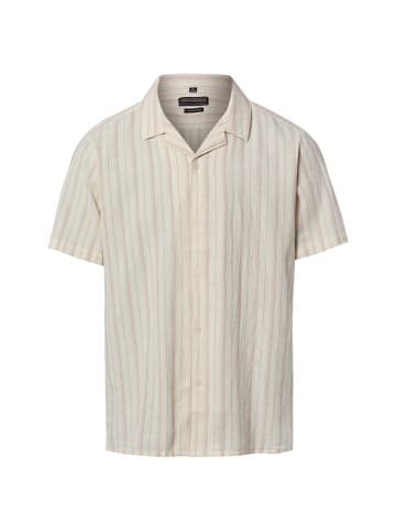 Finshley & Harding Kurzarmshirt in ecru rosa - 0001