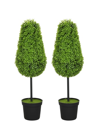 HOMCOM Kunstpflanze-Ø20cm x 90H cm-Grün