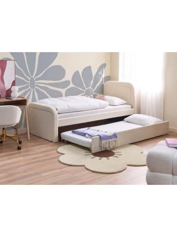 Beliani Tagesbett RAYSSAC in Beige - (W) 100 x (H) 96 x (L) 218 cm