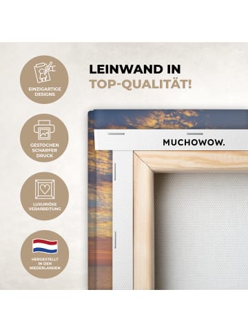 MuchoWow Leinwand bilder Sonnenuntergang Meer (BxH)